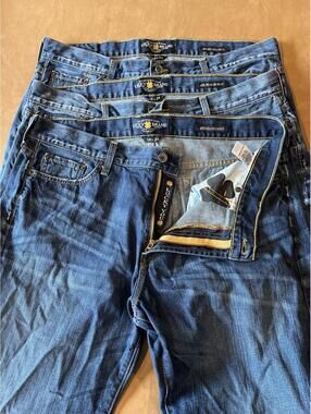 (3) Lucky Brand 455 Relaxed Boot Jeans (Men’s 38x34) Lot